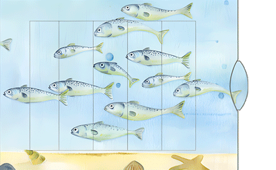 Lebende Karte "Fischdose"
