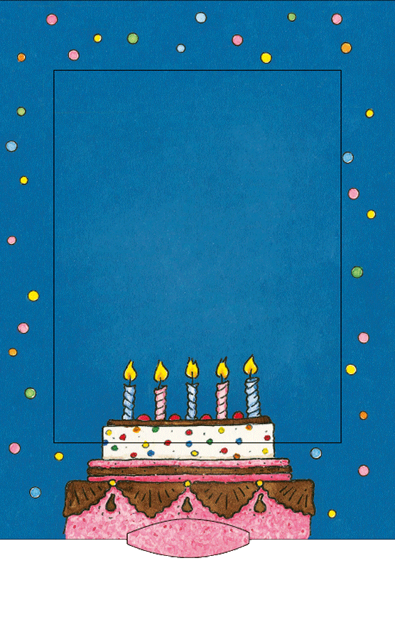 Lebende Karte "Kerzentorte"