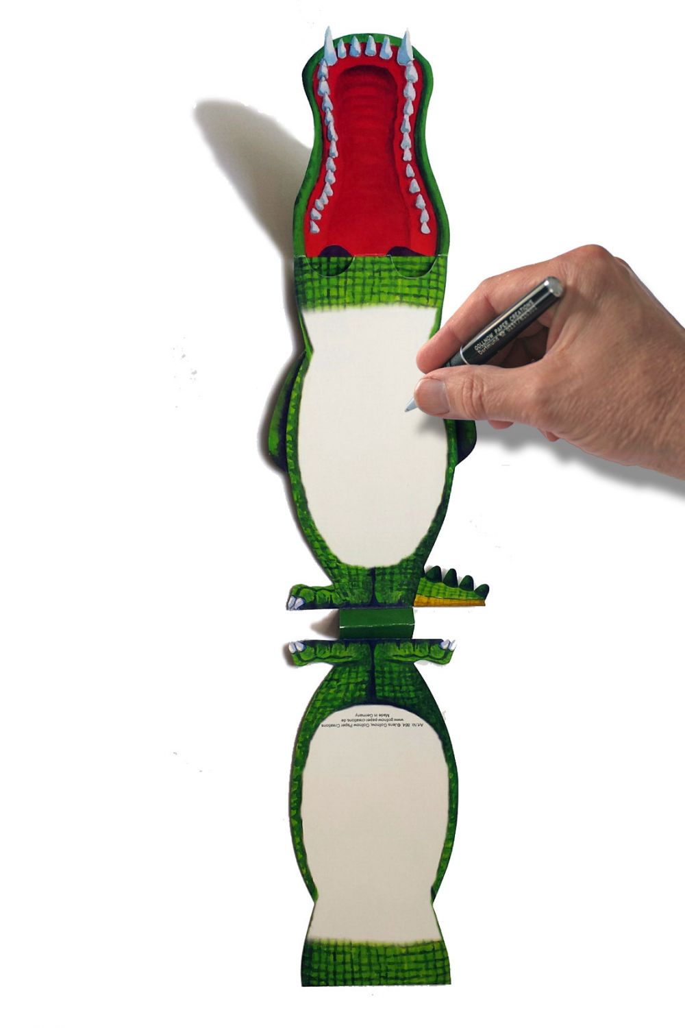 3D Tierfaltkarte "Krokodil