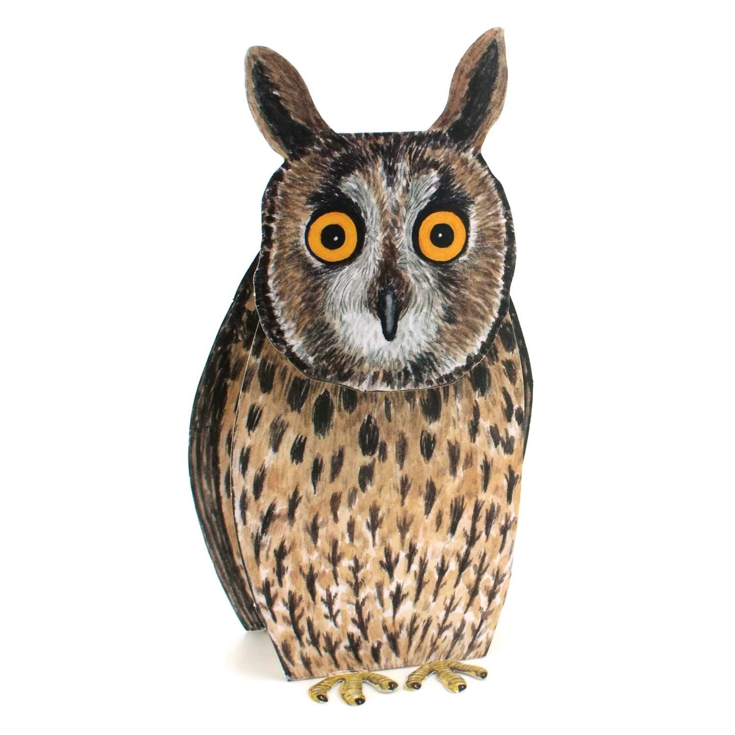 3D Tierfaltkarte "Eule"