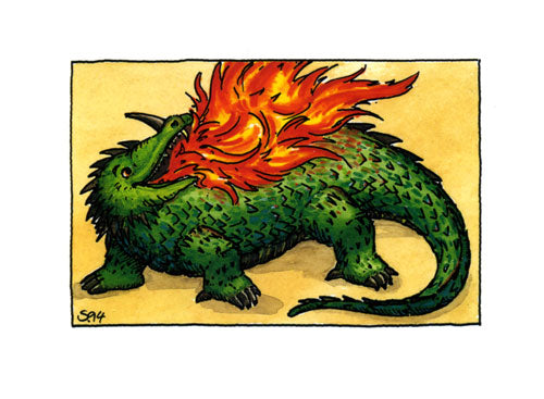 Carte postale dragon de feu