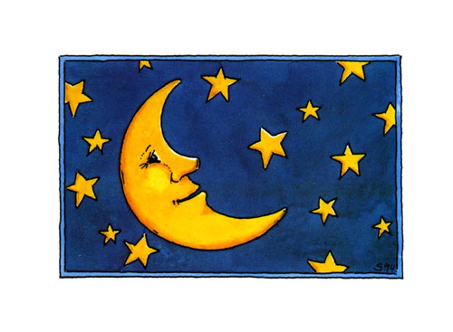 carte postale lune