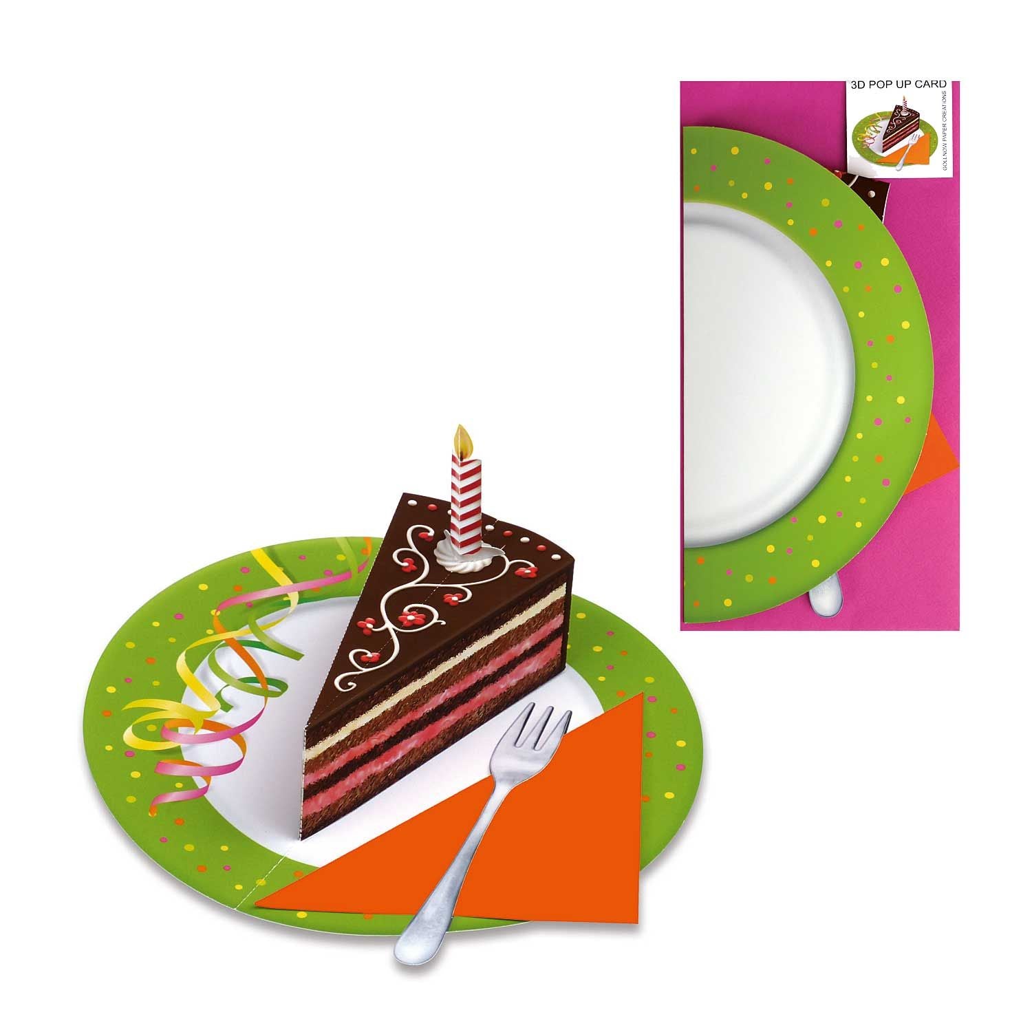 Carte pop-up gâteau d'anniversaire
