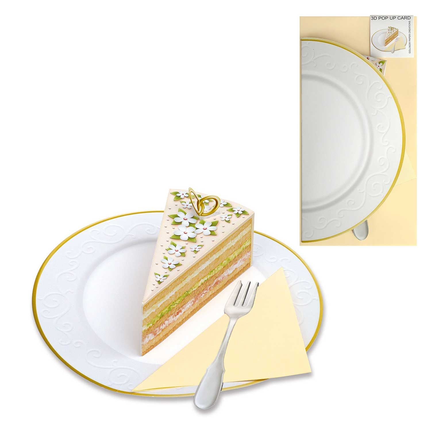Carte pop-up gâteau de mariage