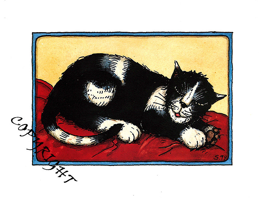 chat de carte postale