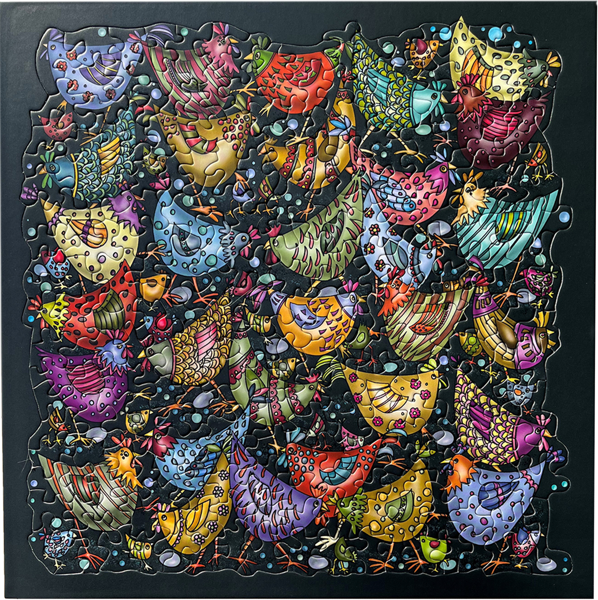 Puzzle Palapeli "pile de poulet"