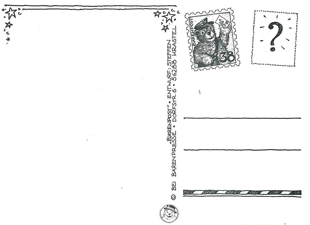 Carte postale bonhomme de neige