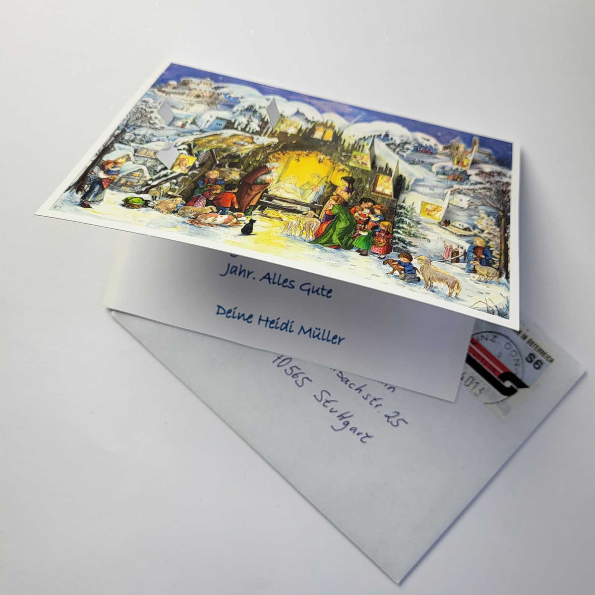 Postkarten-Adventskalender „Jesus ist geboren“