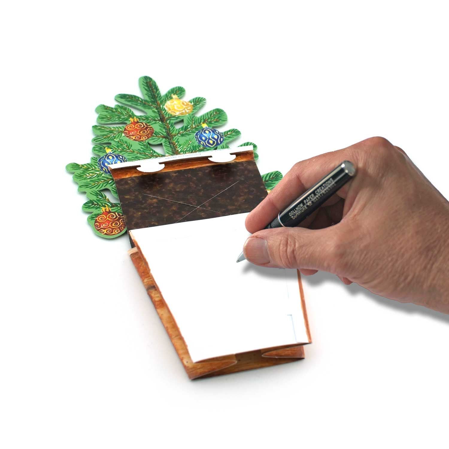 3D-Blumentopfkarte "Weihnachtsbaum"